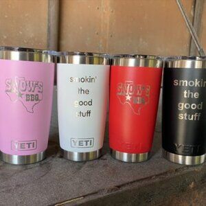 Custom laser engraved Yeti 20oz Rambler Tumbler, 100% Authentic Steel Tumbler